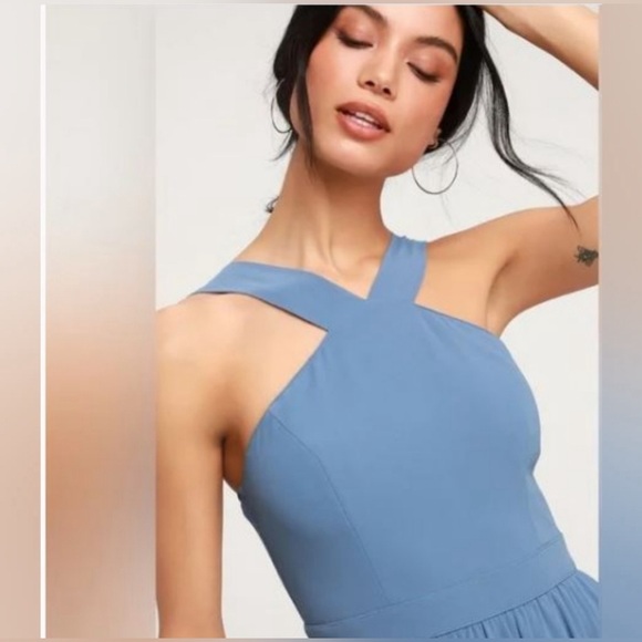 Lulu’s Blue Formal Dress - HEMMED - Picture 3 of 5